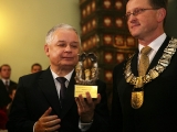Prezydent RP Lech Kaczyński- Przewodniczacy Rady Miasta Nowego Sącza Artur Czernecki